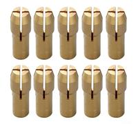 Kit de adaptador de portabrocas de taladro de 10 piezas para herramientas giratorias de latón para mini juego de pinzas, soporta vástagos de 0,5 mm a 3,2 mm, diseño ranurado para amoladoras
