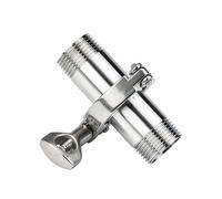 Kit de adaptador de virola de rosca de cubierta de triple abrazadera de acero inoxidable 304, accesorio de tubería sanitaria, 1 juego(DN50x77.5)