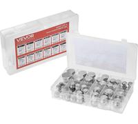 Kit de adaptadores surtido de 64 piezas, con tapas y tapones galvanizados para conexiones hidráulicas BSPP