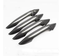 Kit de adhesivos de repuesto para manija de puerta exterior de coche para Hyundai Elantra 2012-2016, marco de tapa más par extra (fibra de carbono)
