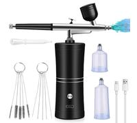 Kit de aerógrafo con compresor, pistola aerógrafo portátil recargable inalámbrica, mini aerógrafo para uñas arte, decoración de pasteles, maquillaje, tatuaje y modelismo