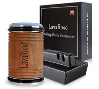 Kit de afilador de cuchillos con ruedas, acero de diamante, ángulo magnético de borde fácil con discos de afilar rodantes, afilador profesional 5 en 1 para todos los cuchillos, incluye ángulo