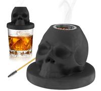 Kit de ahumador de cóctel de cerámica con calavera, whisky, vino, bebida, bourbon, ahumador antiguo, regalos únicos para hombres/padre/esposo/amigo