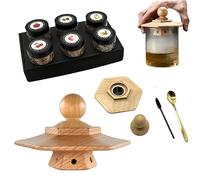 Kit de ahumador de cóctel, kit de bebidas ahumadoras de queso de whisky con chips de madera de 6 sabores, accesorios de bar de cóctel, ahumador de cóctel, kit de cóctel, regalos para hombres y amantes
