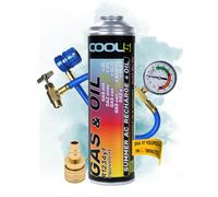 Kit de aire acondicionado Cool5 2 en 1 + manguera, repuesto de refrigerante R1234yf