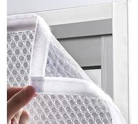 Kit De Aislamiento De Ventana,Película Aislante para Ventanas,Cortina De Plástico De Aislamiento Térmico A Prueba De Frío,Selladas a Prueba de Viento para Interiores,Ancho x Alto (130x220cm)