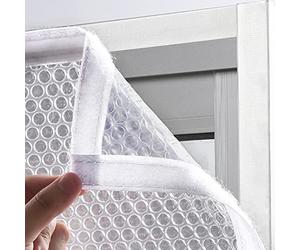 Kit De Aislamiento De Ventana,Película Aislante para Ventanas,Cortina De Plástico De Aislamiento Térmico A Prueba De Frío,Selladas a Prueba de Viento para Interiores,Ancho x Alto (80x150cm)