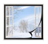 Kit de aislamiento de ventana,Película antiviento para ventanas EVA | No se puede cortar,Transparente Lámina aislante para ventanas,Contra el frío,Cubierta Aislamiento de Ventanas ,105x155cm