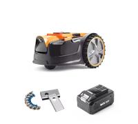 Kit de alimentación LawnMaster DM16-300 - Cortacésped robótico MX 24 V «Drop and Mow» - Con batería y cuchillas de repuesto