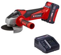 Kit de amoladora angular inalámbrica Power X-Change TC-AG 18/115 Li, 18 voltios (color rojo/, batería de iones de litio de 4,0 Ah)