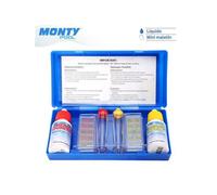 Kit de Análisis Líquido Monty para Prueba Ph y Cloro Piscina - Medidor del Cloro y PH del Agua de la Piscina - Gotas