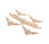 Kit de apliques madera S/M/L, 5 uds., patrón rosa tallada | Kit de apliques de madera, tira con patrón de rosa tallada/adorno de esquina, decoración, puertas, ventana, gabinete, cama