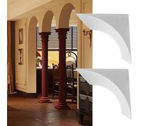 Kit de Arco para Puerta, 2 Piezas de Kit de Arco de Espuma para decoración de Interiores, Arco de Puerta de Espuma precurvado para Bricolaje, Parte Superior Redonda Blanca para Sala de Estar