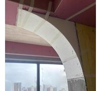 Kit de Arco para Puerta, Kit de Arco de Puerta de Espuma Ligera - Juego de 2 molduras Curvas para Puertas Interiores, fácil instalación, Esquinas Redondeadas, decoración del hogar, Blanco, 1