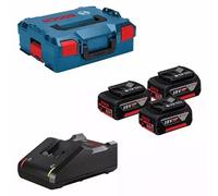 KIT DE ARRANQUE 18V, 3 baterías de 5.0Ah + Cargador + Maletín L-BOXX - B 615990L3T
