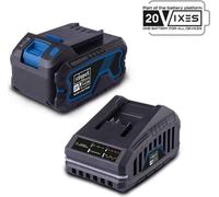 Kit de arranque con batería Scheppach de 4.0Ah y 20V, incluye cargador, compatible con la serie universal IXES 20V, modelo SBSK4.0