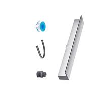 Kit de aspas para cascada de estanque, Aliviadero de cascada acero inoxidable for piscina estanque, plateado, 12-72 pies con conector tubería(59ft)