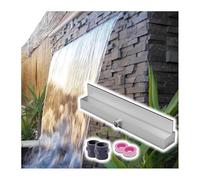 Kit de aspas para cascada de estanque, Kit de fuente for piscina, estanque con aliviadero en cascada, varios tamaños, incluye conector tubería(L55cm x W9cm x H6cm)