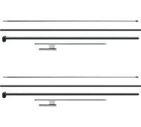 Kit de asta para banderas con flecos (2 unidades). Asta para banderas tipo "Swooper" de 3.9 metros, con estacas para fijación al suelo