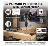Kit de atornillador-taladro Parkside Performance PPBSSA 12 A1, incluye batería de 5Ah y cargador de 6A