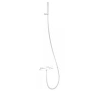 Kit de bañera y ducha con chorro en cascada y sistema antical con acabado blanco mate Slim TRES