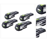 Kit de baterías Festool 4x BP 18 Li 3,0 Ergo I Batería 18 V 3,0 Ah / 3000 mAh Li-Ion ( 4x 577704 ) con indicador de carga