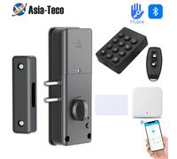 Kit de bloqueo inteligente TTLOCK, bloqueo con teclado sin llave, Control remoto, cerrojo eléctrico Invisible, puerta de madera, Motor oculto RX2052-TT-R1