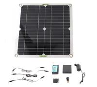 Kit de bomba de agua solar, 50 W, que incluye: panel solar de 22 W, bomba para fuentes con caja de batería, temporizador y alimentación de 12V DC