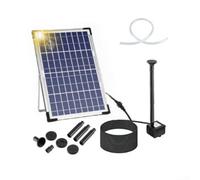 Kit de bomba de agua solar de 10 W, 9 V, fuente de flujo de 500 l/h con 9 boquillas para paisajismo de estanques de baño de pájaros