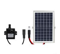 Kit de bombeo de agua solar de 9 V con panel solar de vidrio templado de 6 W o 10 W, bomba de 5 V CC 240 L/H, filtro de acero inoxidable y tubo de 2 m para una circulación eficiente del agua al aire