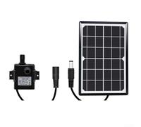 Kit de bombeo de agua solar de 9 V con panel solar de vidrio templado de 6 W o 10 W, bomba de 5 V CC 240 L/H, filtro de acero inoxidable y tubo de 2 m para una circulación eficiente del agua al aire