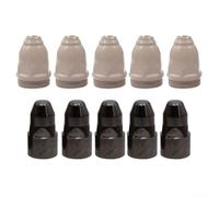 Kit de boquillas de plasma, 10 puntas de cobre recubiertas y electrodos para linterna P80 que soporta múltiples tamaños de orificio en aplicaciones de corte profesional (1,1 mm)