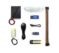 Kit de bricolaje de riego automático, sistema de riego automático, con sensor de humedad del suelo módulo de rel de 5 V bomba de agua pequeño tubo de vinilo de 50 cm, para flores de plantas de jardín