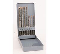 Kit de brocas para perforación con martillo SDS-Plus Alpen, modelo F4, de 7 piezas, en estuche metálico
