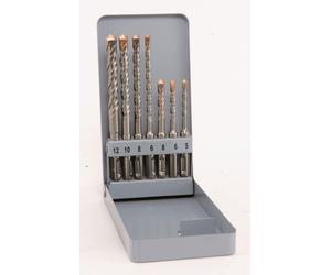 Kit de brocas para perforación con martillo SDS-Plus Alpen, modelo F4, de 7 piezas, en estuche metálico