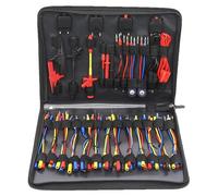 Kit de cables de prueba para multímetro, fabricados con goma y cobre de alta calidad, compatibilidad universal, apto para 600V y 10A, incluye varios conectores, certificado CE