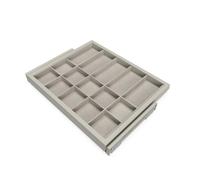 EMUCA - Kit de cajón Organizador y Bastidor de guías con Cierre Suave para Armario, Regulable, módulo 600mm, Gris Piedra