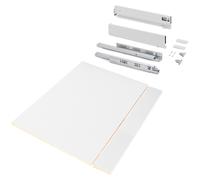 Kit de cajón para cocina o baño Vertex, de 93 mm de altura, con paneles incluidos, pintado de blanco, marca Emuca