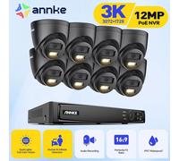 Kit de cámaras de seguridad de 8 canales, resolución 4K Ultra HD, con grabador NVR y sistema de videovigilancia de 3K