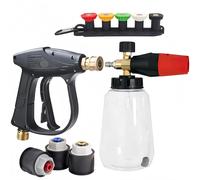 Kit de cañón de espuma y pistola de lavadora de alta presión, conexión rápida de 1/4" con adaptador M22-14 para lavadora Karcher K/Nilfisk/Bosch C