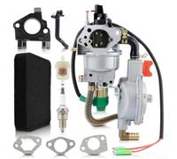 Kit de carburador de conversión de combustible dual para GLP para | Ajuste automático de aire-combustible, perillas de control manual, construcción de metal para campeón para Honda para