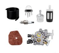 Kit de carburador de metal para HS46C HS46C-E HS56C-E cortasetos reemplaza OEM 4242-120-0601 C1T-S195G Pieza de repuesto para herramienta eléctrica de jardín