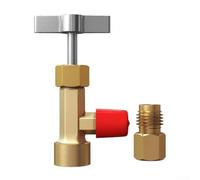 Kit de carga de CA automotriz R134a Can Tap - Herramienta manual de válvula de perforación con adaptador de tanque para sistemas de aire acondicionado de vehículos para uso doméstico