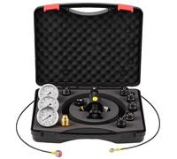 Kit de carga de nitrógeno hidráulico VEVOR, kit de llenado de nitrógeno, sistema de prueba de presión con 3 manómetros (1500, 4000, 6000 PSI), 6 acoplamientos adaptadores, 1 manguera de gas, 1 válvula
