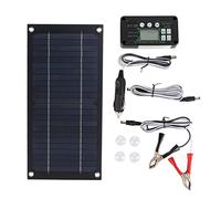Kit de Cargador de Panel Solar de 600 W con Controlador de Carga de 100 A, Cable de Conexión, 4 Ventosas, Cable de Carga para Automóvil y Clip de Salida, Kit de Panel Solar de