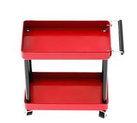Kit de Carro de Herramientas de 2 Niveles para Reparación de Garaje, Almacenamiento de Accesorios RC, Rojo, Compatible con Modelos a Escala 1/8 1/10 1/12 1/16