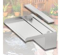 Kit de cascada de acero inoxidable, de 30x20 cm, con accesorios, para jardín y terraza