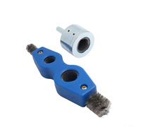 Kit de cepillo limpiador de tuberías de cobre para taladro, limpiador de agujeros interiores de acero inoxidable con mango hexagonal, herramienta de limpieza de tubos de metal para fontanería de 15 mm