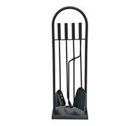 Kit de chimenea color negro 4 piezas 23 x 68 cm