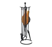 Kit de chimenea color negro 5 piezas 20,5 x 66 cm